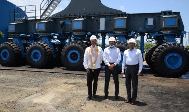 माननीय रेल मंत्री ने एल एंड टी-निर्मित फुल स्पैन लॉन्चिंग इक्विपमेंट को झंडी दिखाकर रवाना किया