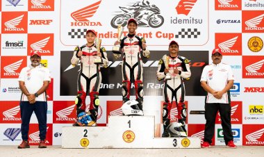 राजीव सेथु ने इंडियन नेशनल मोटरसाइकल रेसिंग चैम्पियनशिप 2021 के तीसरे राउण्ड के दूसरे दिन आईडेमिट्सु होण्डा एसके69 रेसिंग टीम के लिए पोडियम जीता