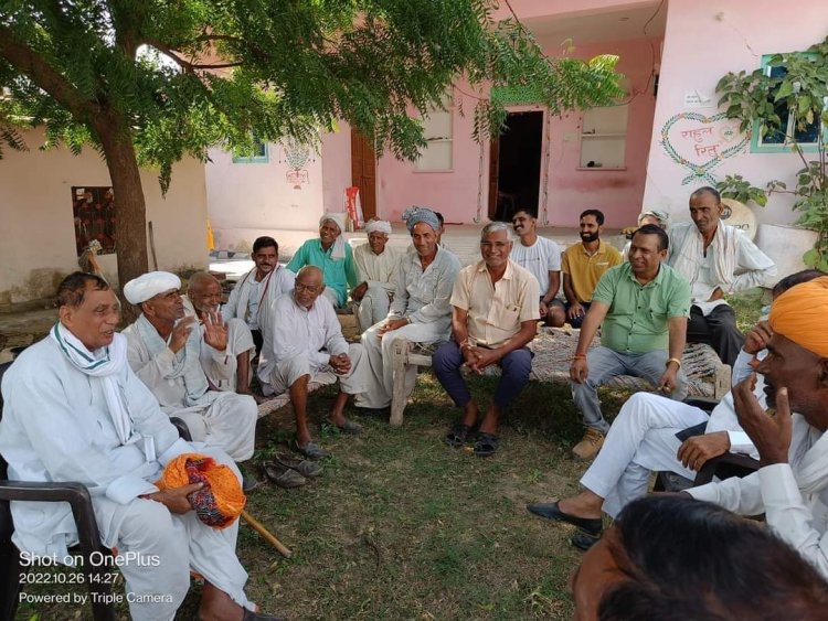 पूर्व विधायक बत्तीलाल मीणा ने नांगलशेरपुर सहित कई गांवो में किया जनसंपर्क